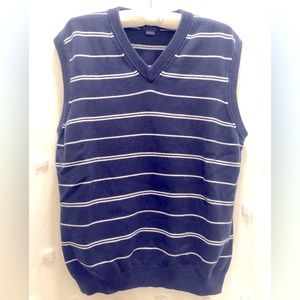 Brooks Brothers Navy Blue with Stripes Sweater Vest. Size - Large